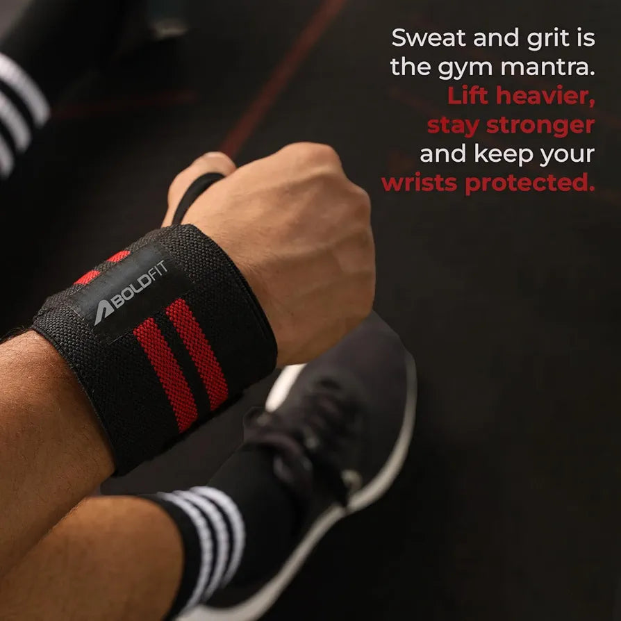Boldfit Cotton Wrist Band for Men & Women, Wrist Supporter for Gym Wrist Wrap/Straps Gym Accessories for Men for Hand Grip & Wrist Support While Workout 
