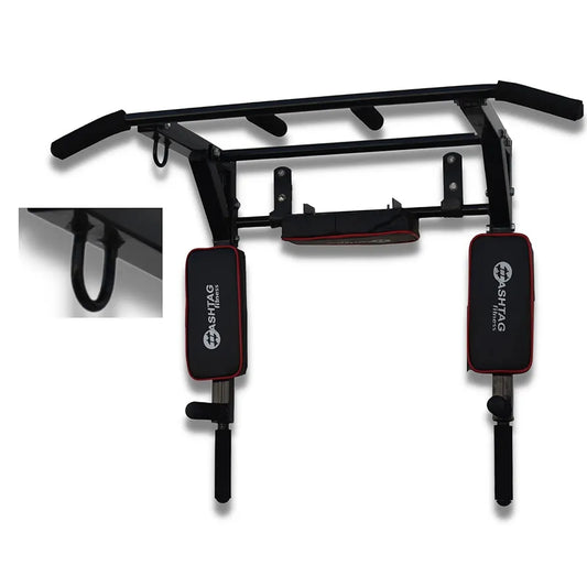 HASHTAG FITNESS Wall mount pull up bar, 3 in 1, dips station, home gym equipments, height increasing equipments for men,kids and women 