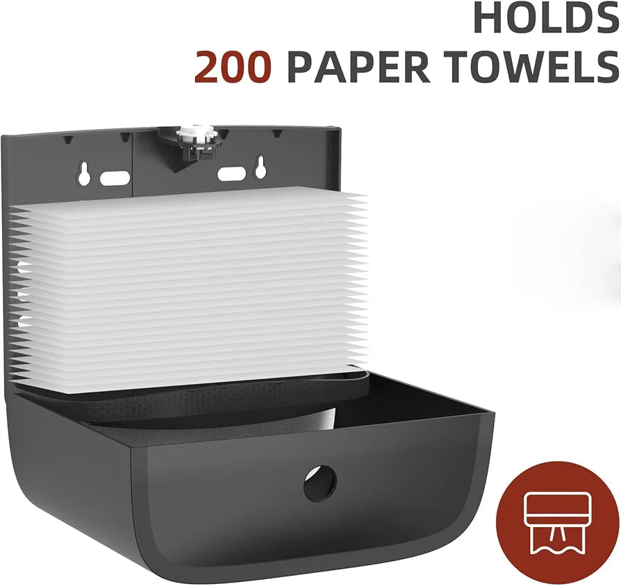 Dolphy Black Multifold Mini Hand Tissue Paper Dispenser