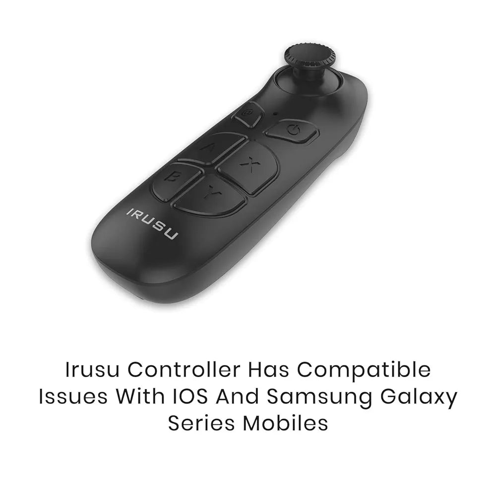Irusu Monster VR Headset - Virtual Reality Glasses with 40 MM HD Lens,Built in Touch Button and Controller for Learning | Gaming | Watching Movies | Virtual Experiences
