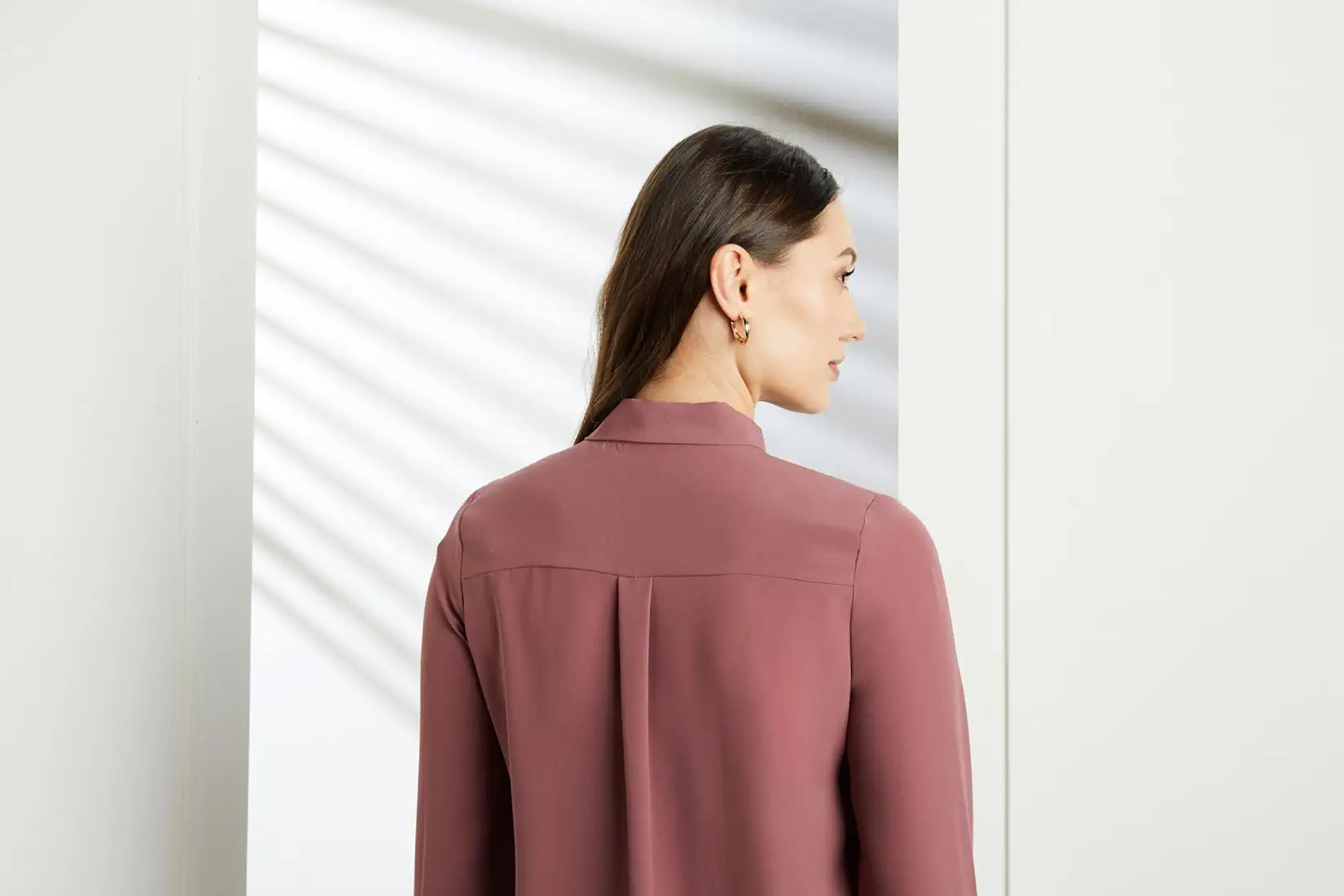Symbol Premium Women's Solid Desk-to-Dinner' Bow Tie Top 
