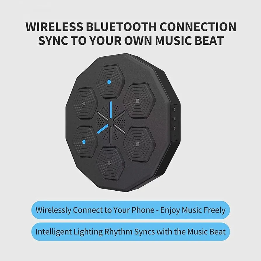Rhyhorn Smart Electronic Music Boxing Machine, Wall Mounted Boxing Machine Training Punching, 6 Lights & Bluetooth Sensor Smart Boxing Target Workout Machine for Home,Indoor and Gym