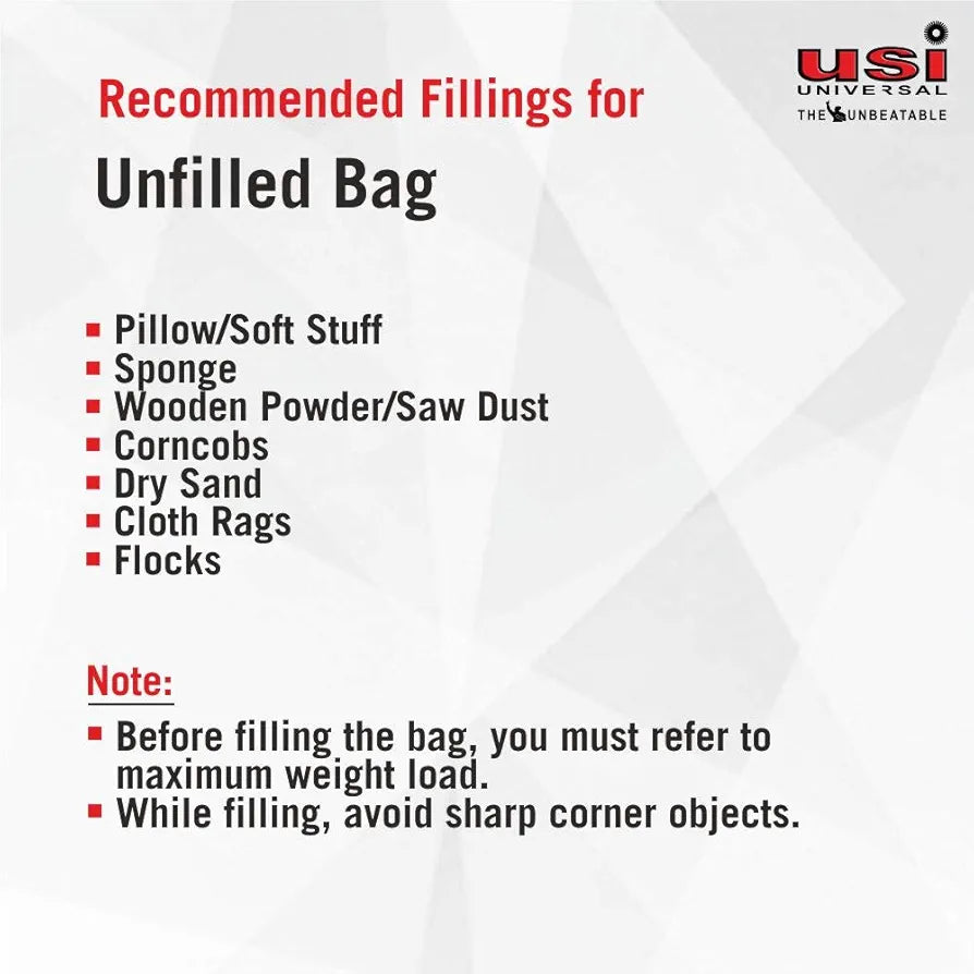 USI UNIVERSAL THE UNBEATABLE Boxing Punching Bag, 626C Classic Tough Canvas 4 Feet Un-Filled Boxing Bag, Punching Bag Without Chain for Kickboxing, Heavy 20oz Canvas Material, Reinforced Hitting Area