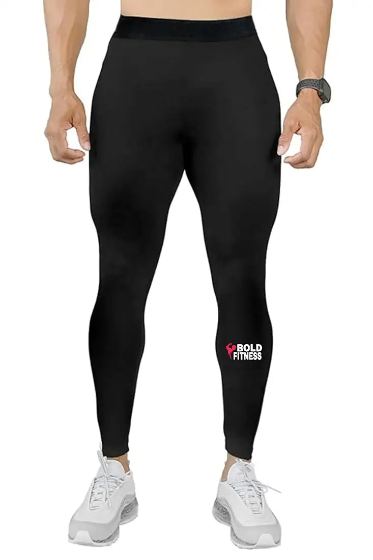 BOLD FITNESS Men Compression Pants | Gym & Sports Body Fit Tights Activewear