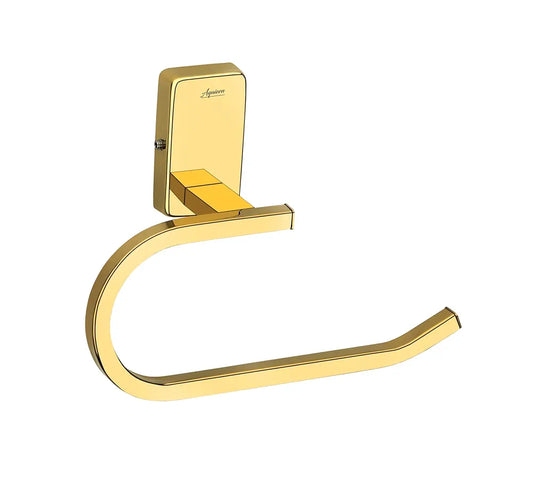 Aquieen Luxury Series Golden Wall Mounted Towel Ring for Hand Towel  