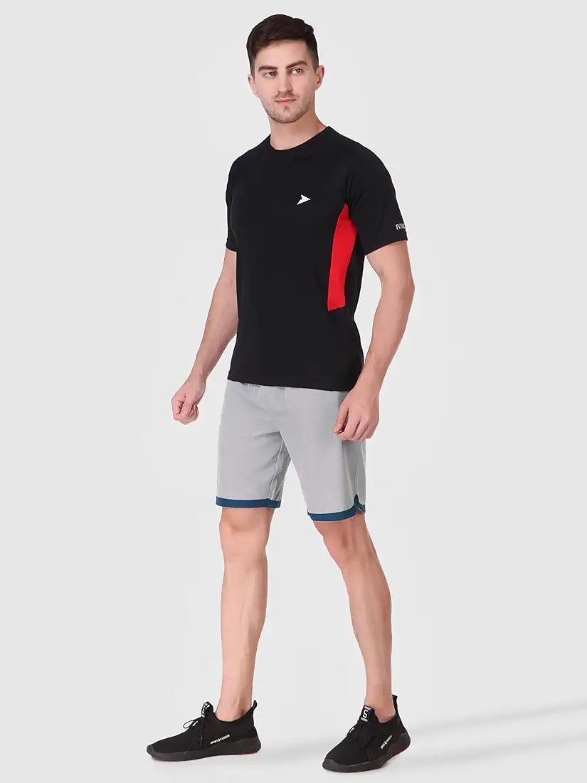 FITINC N.S Lycra Shorts for Men with Zipper Pockets & Knee Design