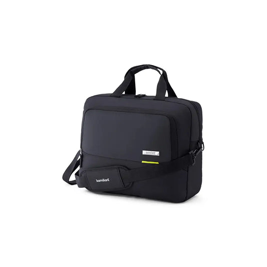Kamiliant by American Tourister Dissenter Casual Office Bailhandle Messenger Bag with 15" Inch Laptop Compartment and Adjustable Shoulder Strap, Ergonomically Designed for Men And Women - Black