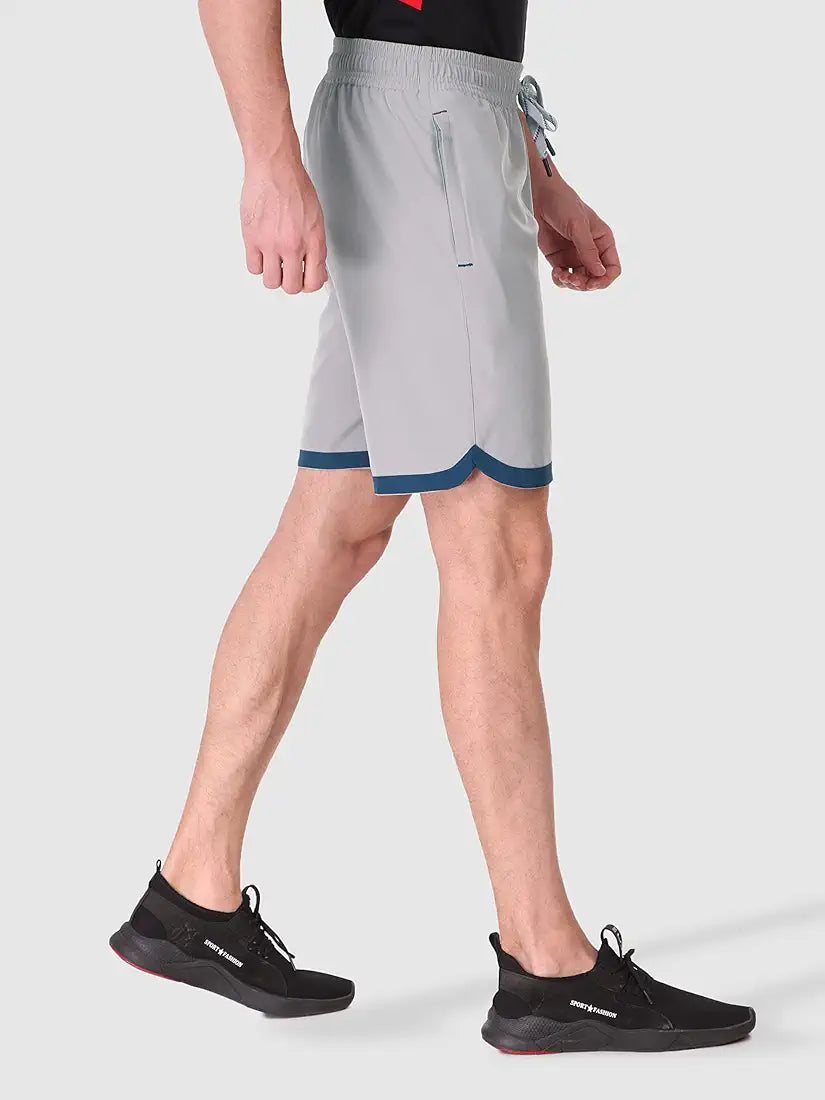 FITINC N.S Lycra Shorts for Men with Zipper Pockets & Knee Design