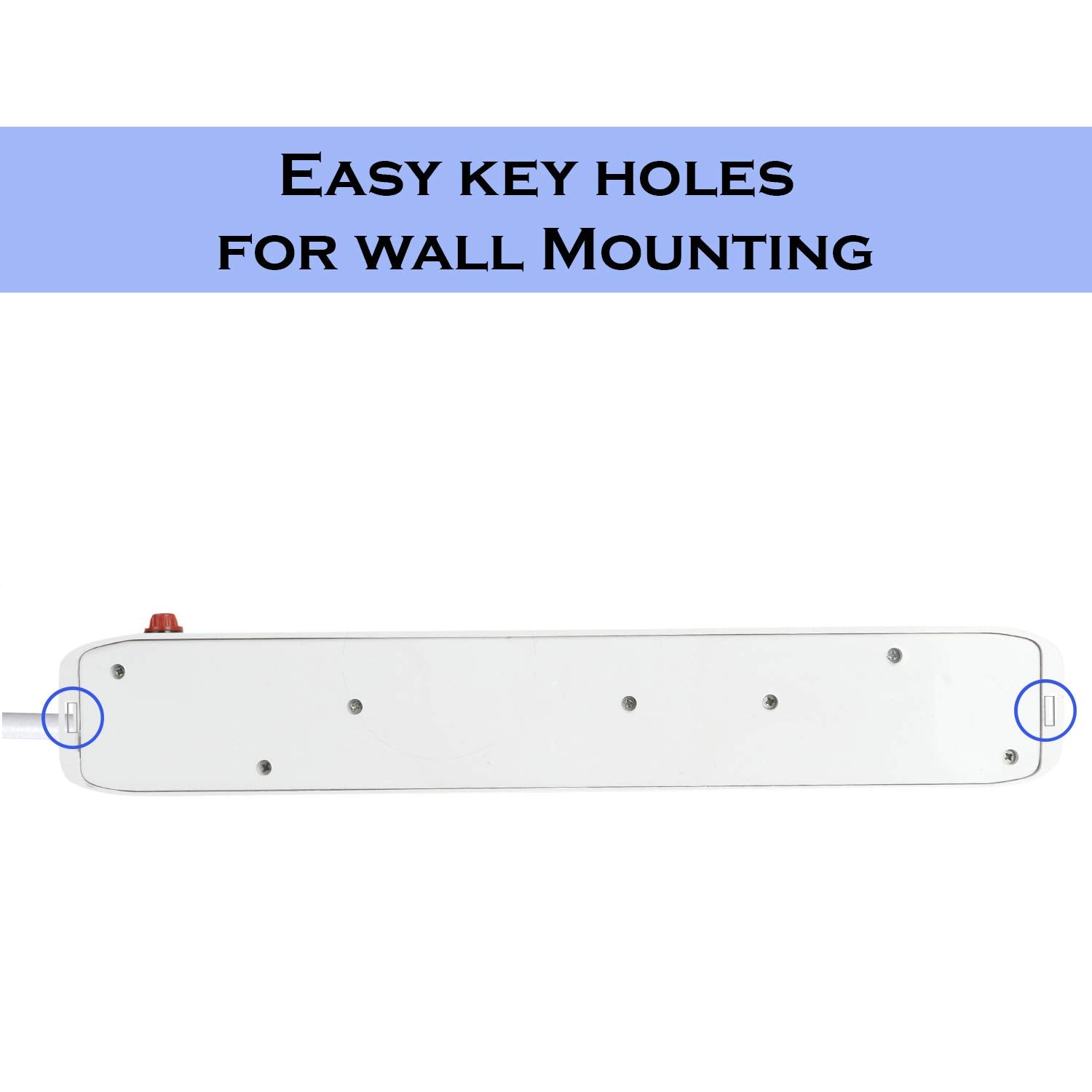 FEDUS 4 Meter Long Extension Board Extension Box|Spike Guard 6 Socket 6 Switch Junction Box With Switch,Extension Cords Cord,Spike Buster,Extension Board With Wire (6 Socket 6 Switch),240 Volts,White