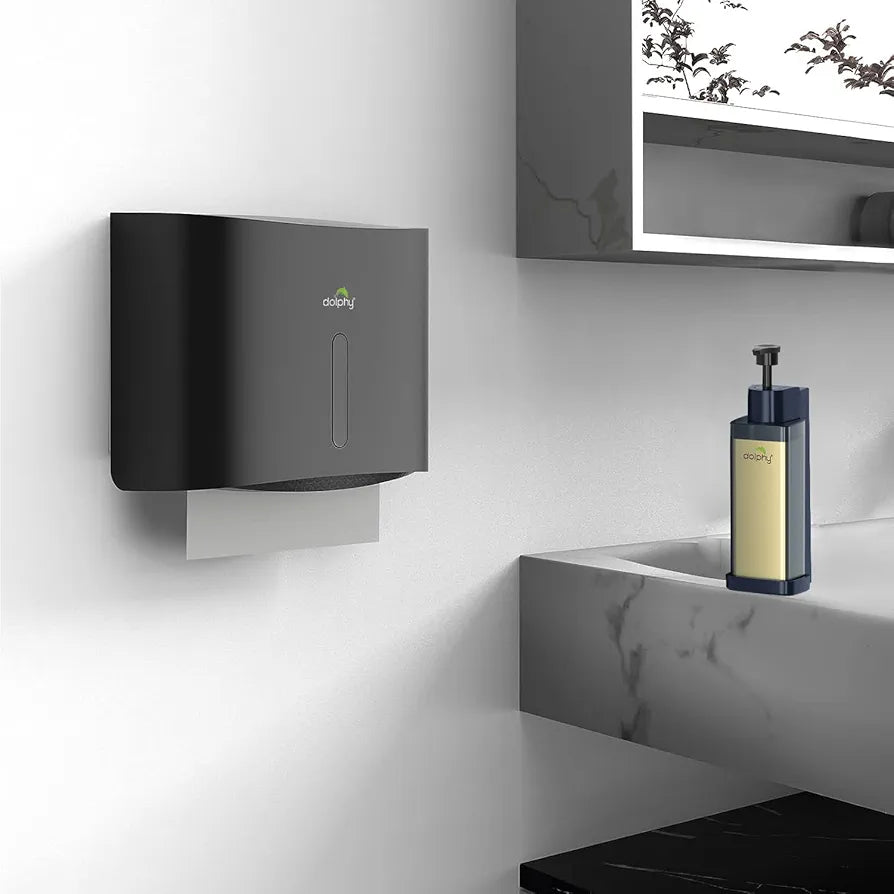 Dolphy Black Multifold Mini Hand Tissue Paper Dispenser