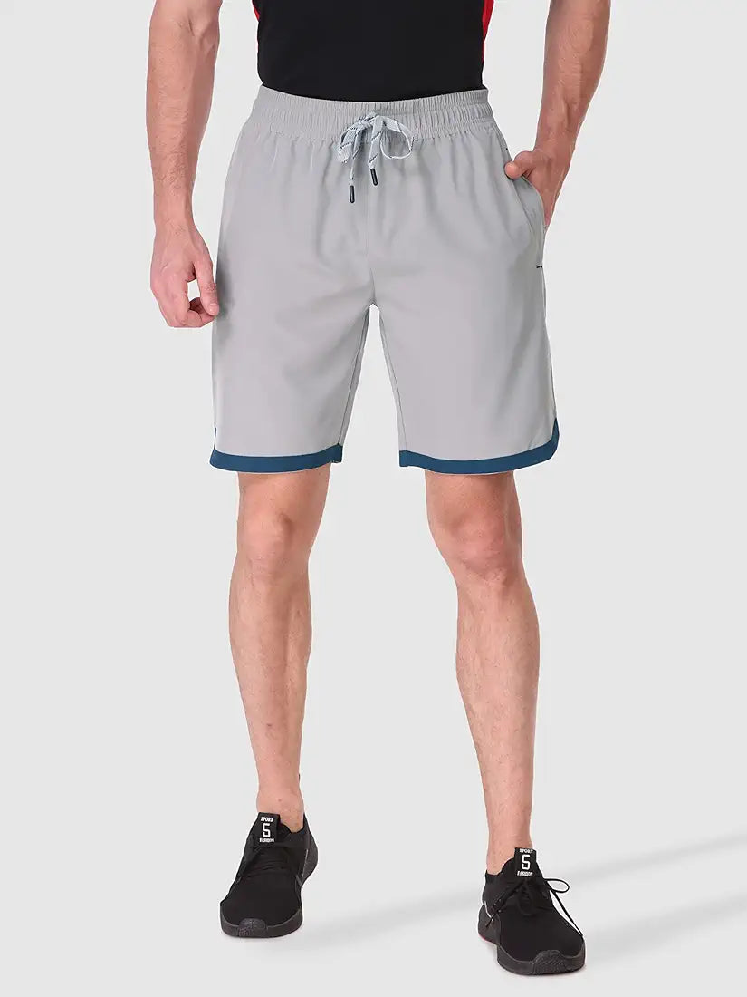 FITINC N.S Lycra Shorts for Men with Zipper Pockets & Knee Design