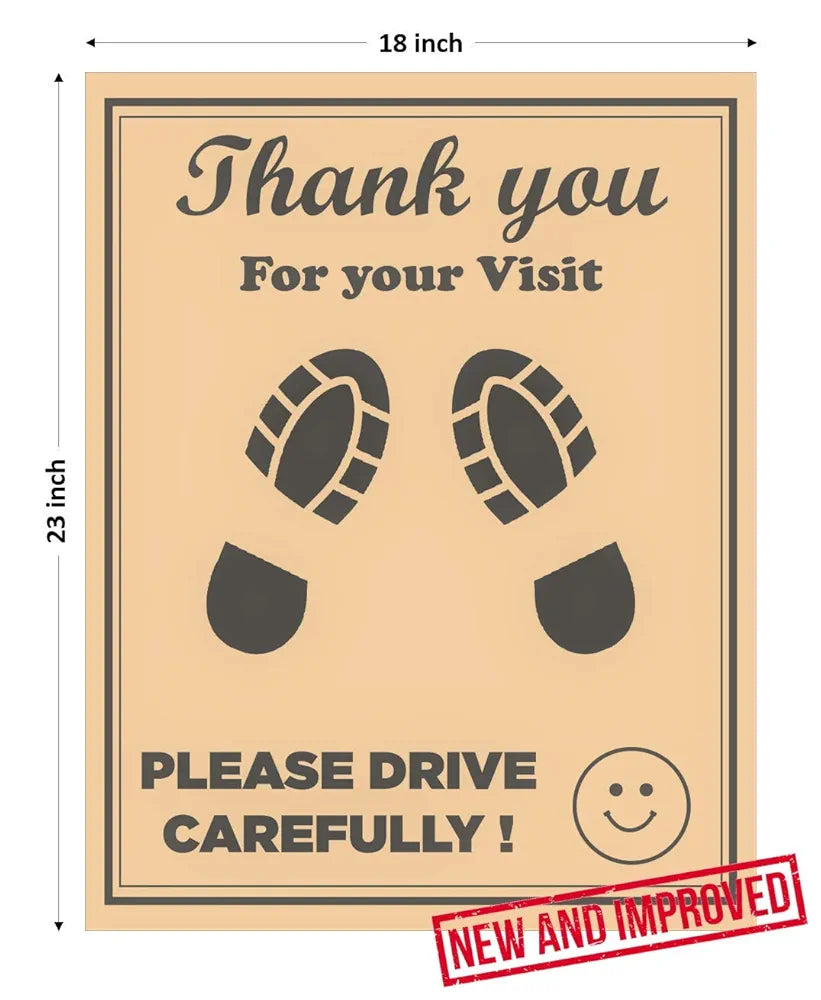 CONVRT Car Compatible With Disposable Paper Foot Mat, Large Size, Universal Size, Brown 