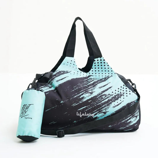 Lifelong Gym Bag for Men and Women | Sports Foldable Bag | Workout, Fitness, Exercise | Compact, Lightweight, Detachable Shoulder Strap | Ideal for Gym, Travel, and Daily Use 