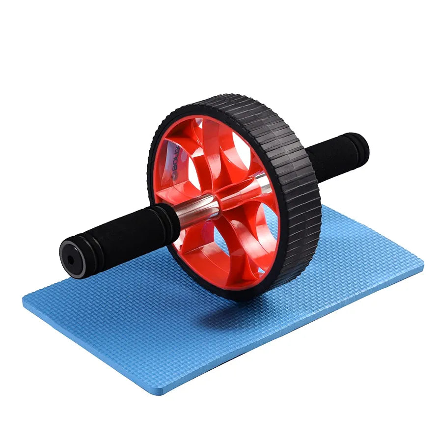 Boldfit Ab Roller For Men & Women. Abs Exercise Equipment For Tummy. Usable In Gym Workout, Home Workout, Abdominal Exercise For Fitness | Anti Slip & Anti Skid Abs Wheel With Knee Mat