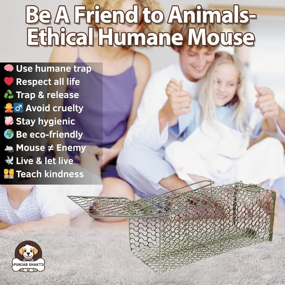 PUNJAB SHAKTI Heavy Duty Rat Catcher Trap — Humane & Reusable Mouse Trap for Home, Office & Warehouse — Easy to Set, Strong & Reliable Rodent Control 