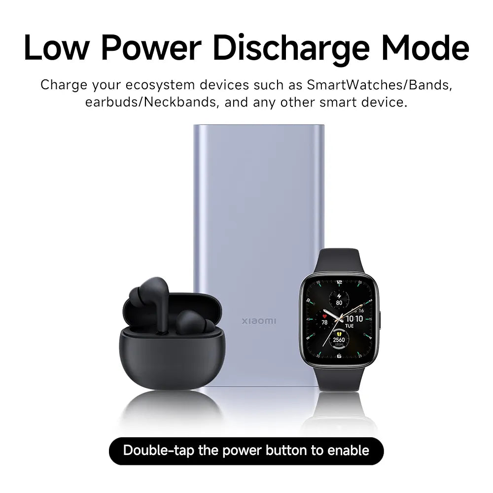 Xiaomi Power Bank 10000mAh 22.5W Fast Charging PD | Power Delivery | Durable Steel Casing |Triple Output Ports|Supports Android and Apple, Tablets, Earbuds, Watches etc