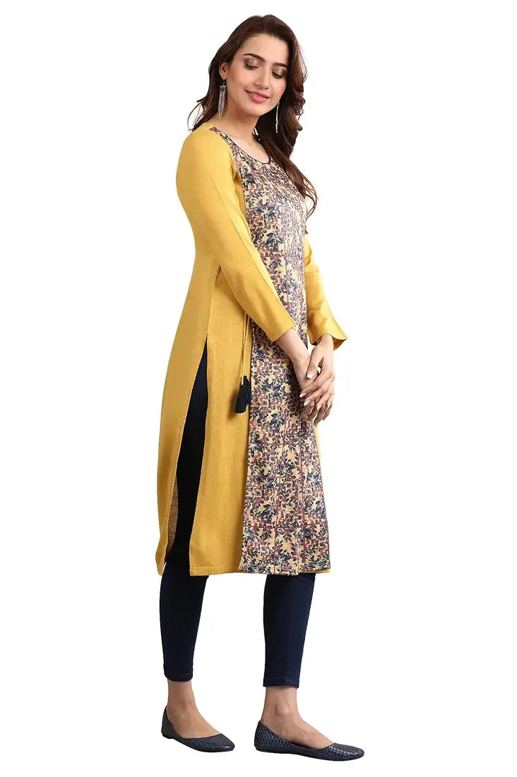 Aurelia Women's Synthetic Regular Fit Casual Kurta