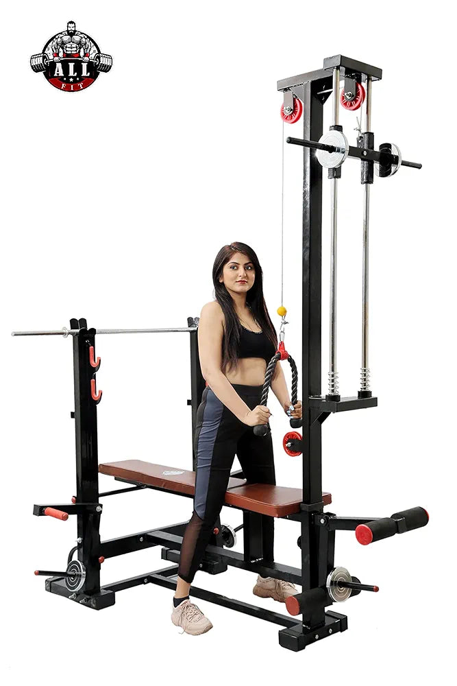 ALLFIT Fitness 20 in 1 BENCHE for Home Gym All in 1(4X2 Heavy Iron Pipe=Weights Capacity=300 Plus