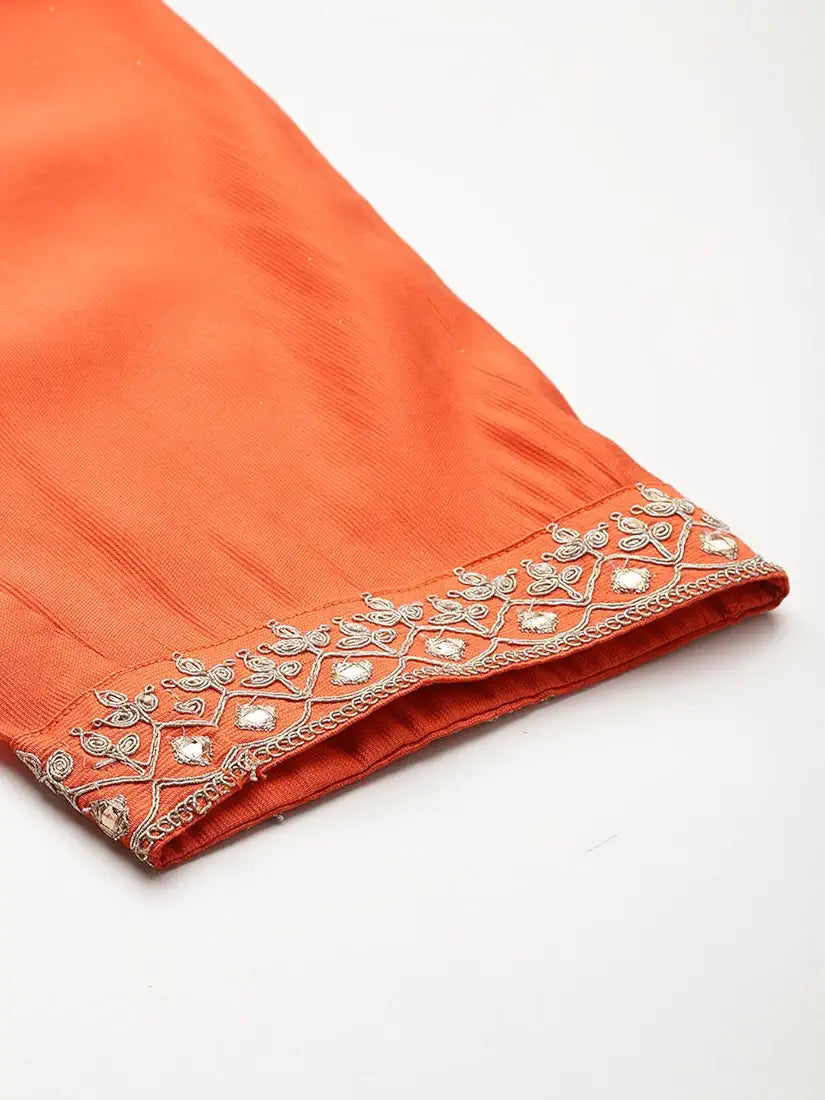 INDO ERA Women'S Embroidered Viscose Straight Kurta And Pant With Dupatta Set 