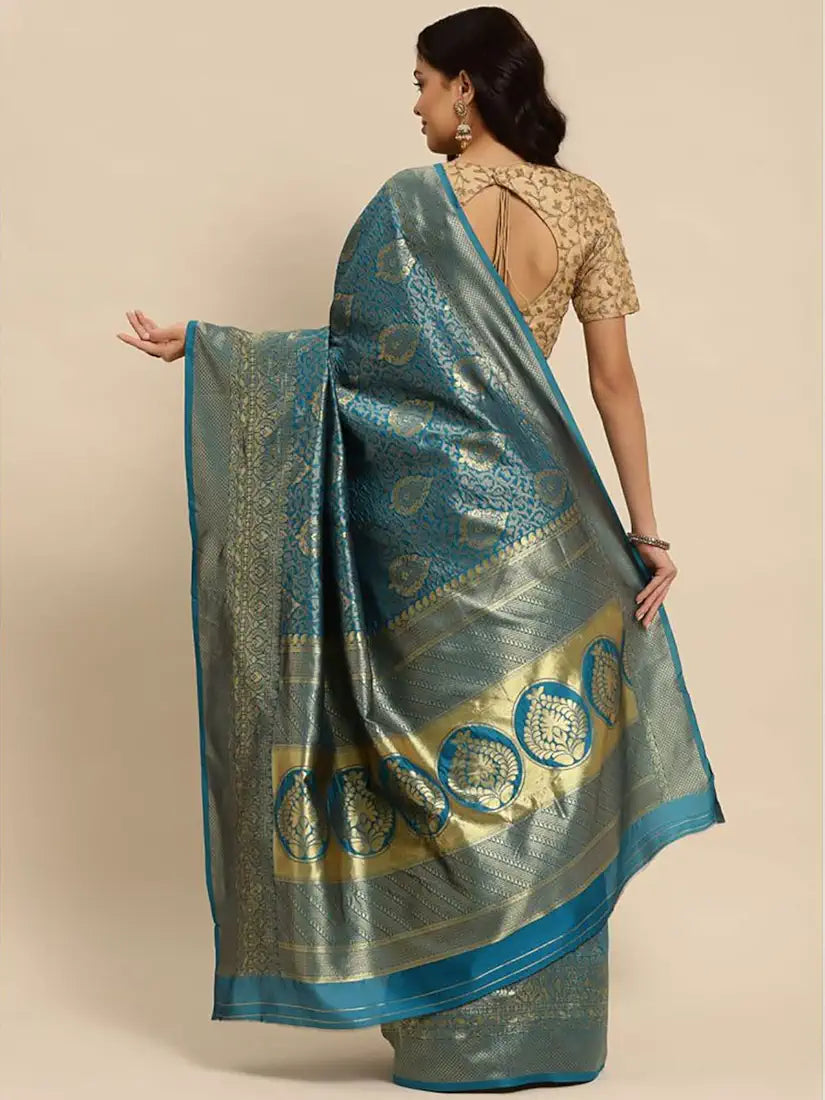 rangita Women Banarasi Silk Saree With Blouse Piece