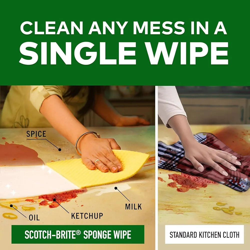 Scotch-Brite 2-in-1 Bucket Spin Mop and Scotch-Brite Sponge Wipe 3N Resusable Kitchen Cleaning Sponge