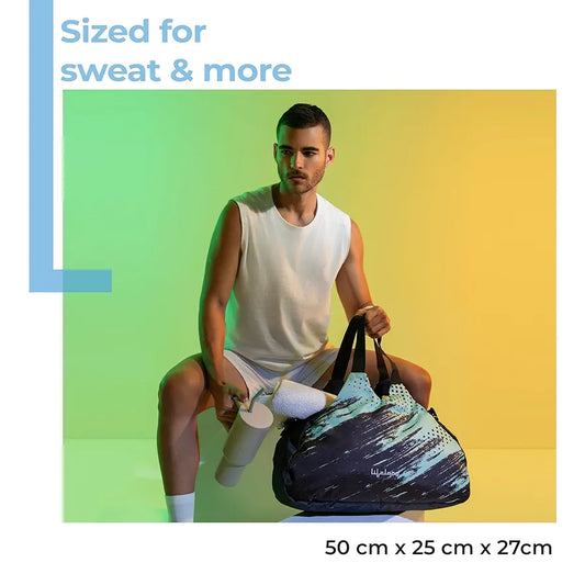Lifelong Gym Bag for Men and Women | Sports Foldable Bag | Workout, Fitness, Exercise | Compact, Lightweight, Detachable Shoulder Strap | Ideal for Gym, Travel, and Daily Use 