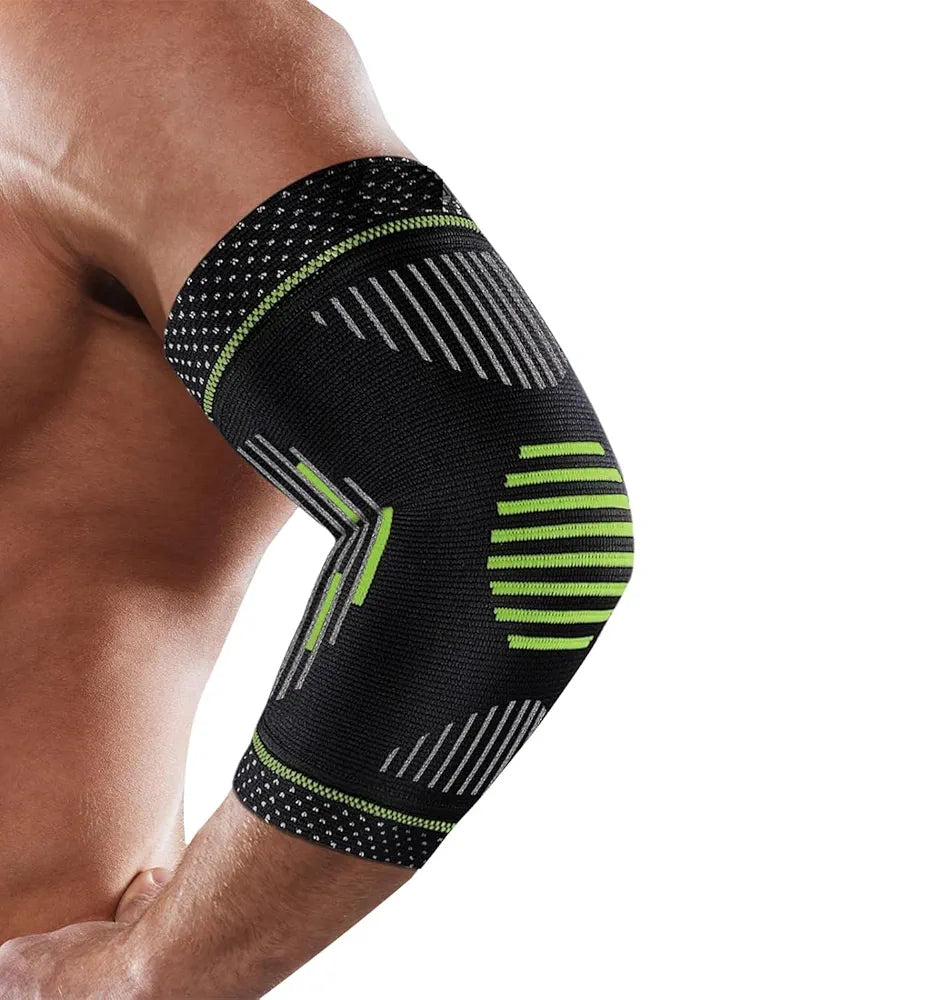 Leosportz Nylon Elbow Support For Gym -Elbow Brace For Men Women Workout|Elbow Compression Sleeves For Tendonitis Pain Relief, Tennis, Volleyball, Cricket-Elbow Pain 