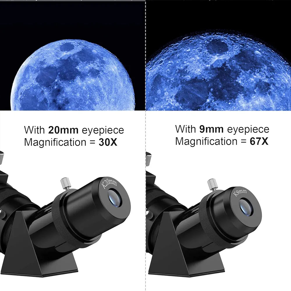 EACONN Telescopes for Adults Astronomy, 80mm Aperture 600mm Refractor Telescope for Beginners, Compact and Portable Travel Telescopio with Backpack