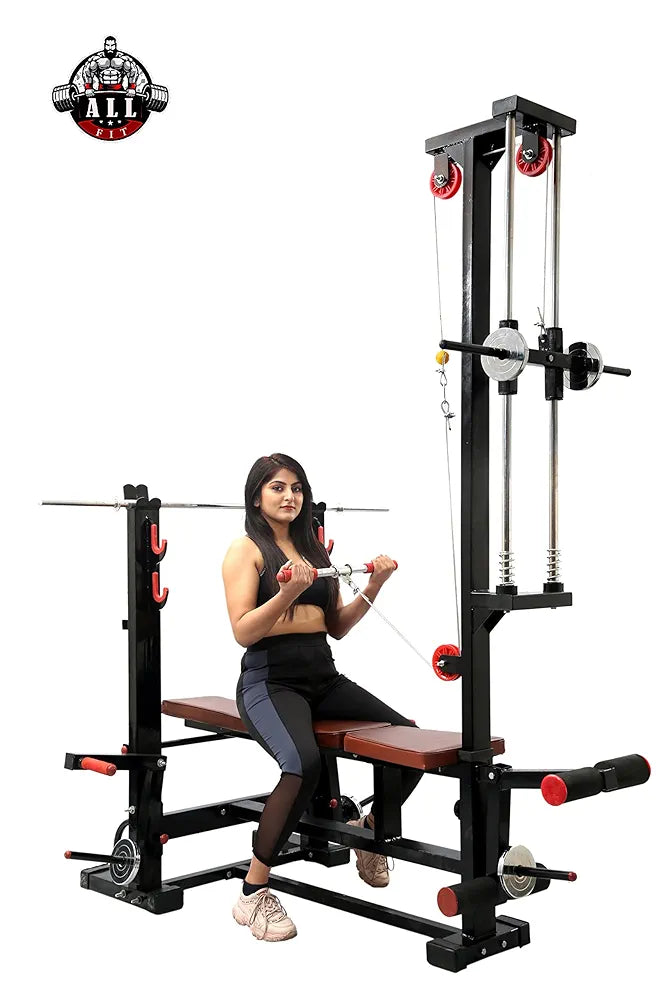 ALLFIT Fitness 20 in 1 BENCHE for Home Gym All in 1(4X2 Heavy Iron Pipe=Weights Capacity=300 Plus