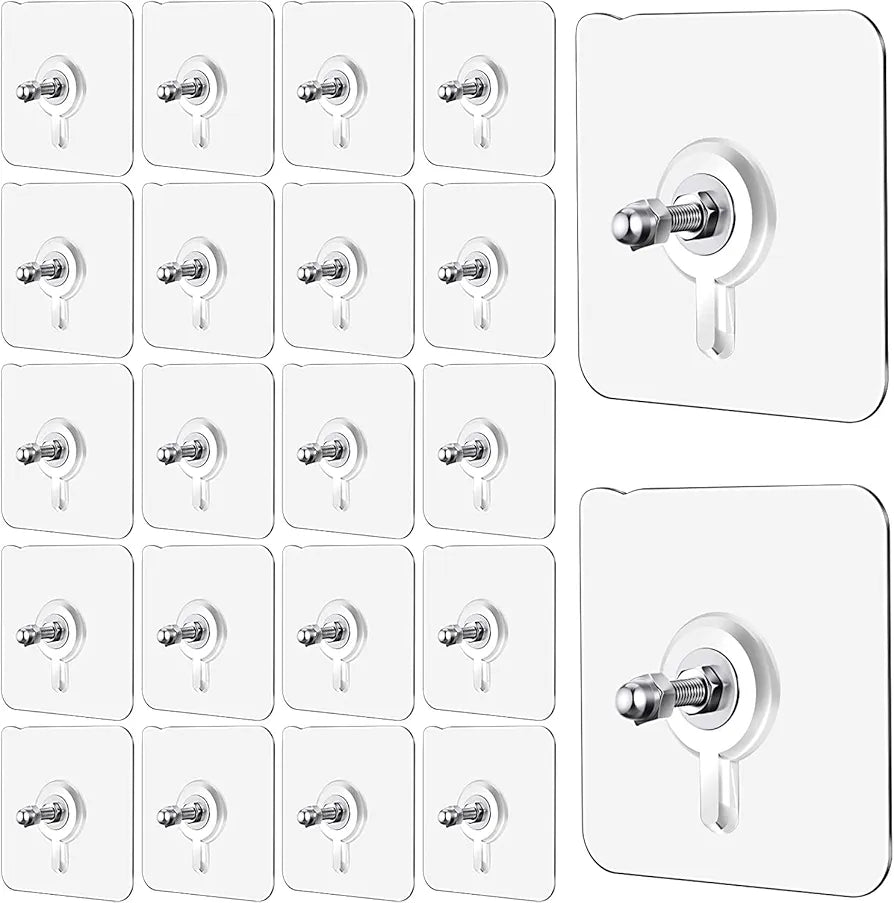 JIALTO Wall Hooks for Hanging Strong, Adhesive Hooks for Wall Heavy Duty, Wall hangings, Kitchen Accessories Items, Sticky Photo Frame Hangers 