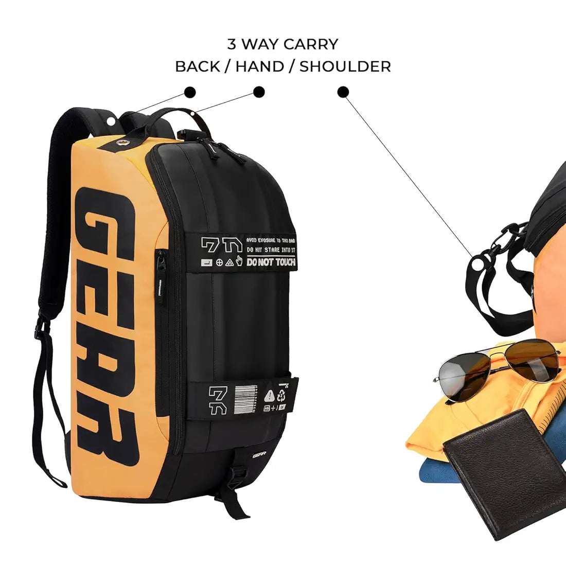 Gear Statement Maxis 3.0 10"/29L Medium Water Resistant Duffle Polyester Bag/Travel Bag/Gym Bag for Men & Women