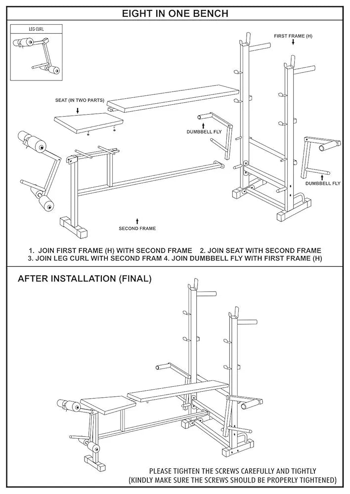 Protoner FLTBNCH Weight Training Fitness Bench