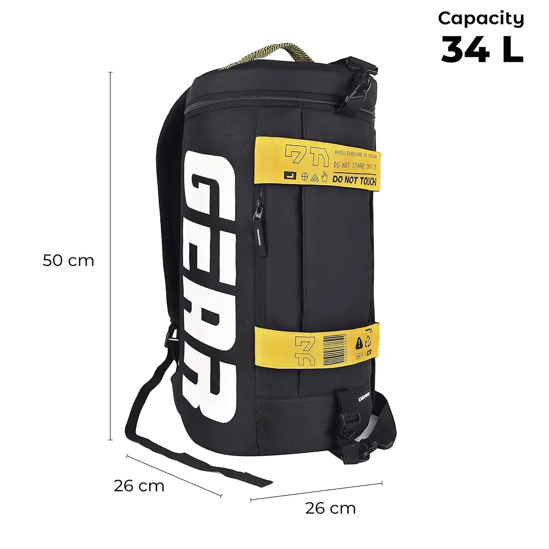 Gear Polyester Statement Maxis 33L Large Hybrid Duffle Backpack/Travel Duffle Bag/Sports Duffle/Gym Bag For Men's/Women's , 26 Cm