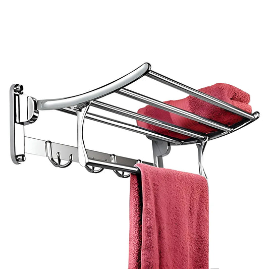 Plantex Stainless Steel Towel Holder in Bathroom/Towel Holder/Bathroom Towel Hanger for Wall/Towel Rack/Bathroom Accessories  Chrome Finish