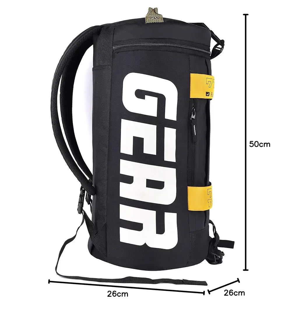 Gear Polyester Statement Maxis 33L Large Hybrid Duffle Backpack/Travel Duffle Bag/Sports Duffle/Gym Bag For Men's/Women's , 26 Cm