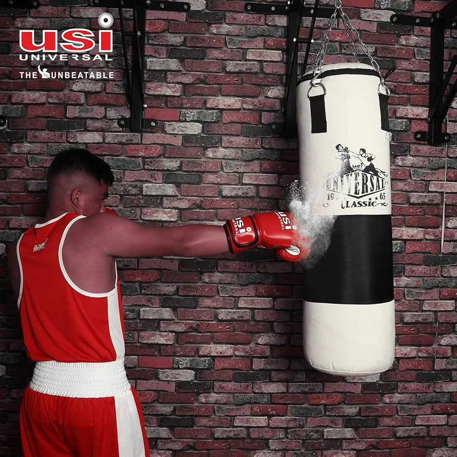 USI UNIVERSAL THE UNBEATABLE Boxing Punching Bag, 626C Classic Tough Canvas 4 Feet Un-Filled Boxing Bag, Punching Bag Without Chain for Kickboxing, Heavy 20oz Canvas Material, Reinforced Hitting Area