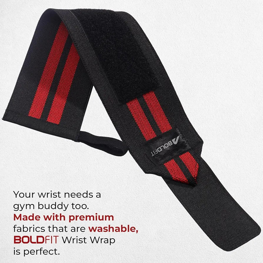 Boldfit Cotton Wrist Band for Men & Women, Wrist Supporter for Gym Wrist Wrap/Straps Gym Accessories for Men for Hand Grip & Wrist Support While Workout 