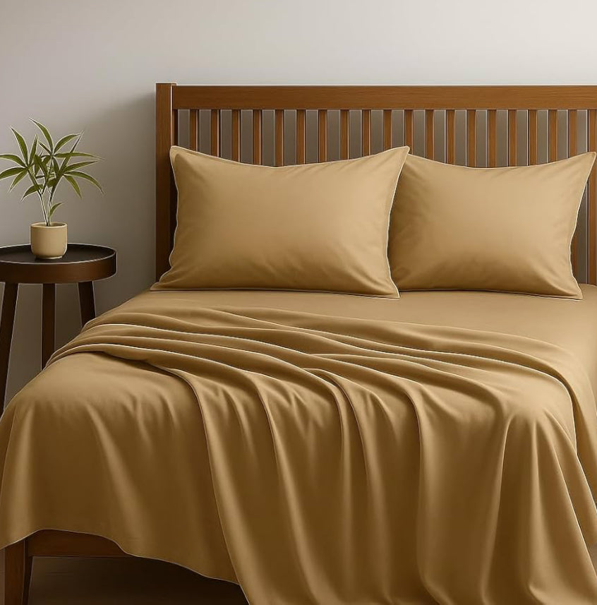 Microfiber Double Bed Sheet - Solid Color, Ultra-Soft Bedsheet for Bedroom, Lightweight Plain Bedsheet for Double Bed 90x100 Inch, Dark Grey