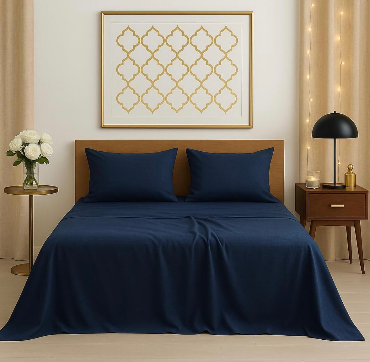 Microfiber Double Bed Sheet - Solid Color, Ultra-Soft Bedsheet for Bedroom, Lightweight Plain Bedsheet for Double Bed 90x100 Inch, Dark Grey