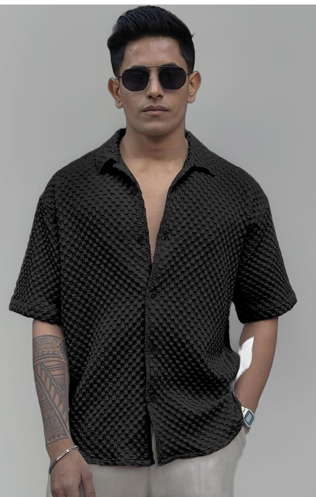NexaFlair Shirt for Men | Mens Casual Shirt | Men Stylish Shirt | Men Polycotton Shirt | Men's Regular Fit | Men Formal Shirt | Men's Hlaf Sleeve Shirt