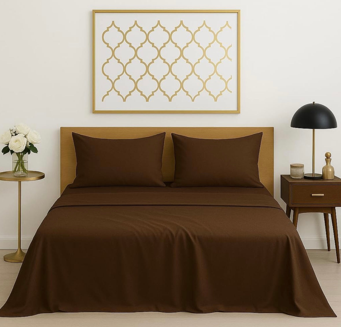 Microfiber Double Bed Sheet - Solid Color, Ultra-Soft Bedsheet for Bedroom, Lightweight Plain Bedsheet for Double Bed 90x100 Inch, Dark Grey