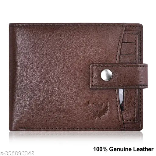 Lorenz Bi-Fold Dark Brown RFID Blocking Leather Wallet for Men with External Card Holder & Coin Pocket Feature| Soft Nappa Men’s Leather Wallet | GL-10