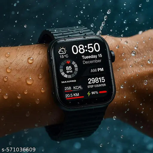 T800 black pro ultra smartwatch with beautiful strap bluetooth calling smart touch display with fitness & outdoor health & medical tracker unique ui interctions ( black)