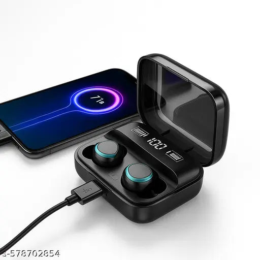 M10 Bluetooth 5.1 Wireless TWS Earbuds with Mic and 3500mAh Battery Case, In-Ear Waterproof Design, Great for Calling, Gaming, Music and Sports, HD Sound Quality, Touch Controls, Compatible with All Phones
