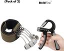 BoldFire Combo Finger Exerciser for Muscle Buildind & Injury Recovery Hand Grip/Fitness Grip (Multicolor)