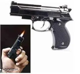 KMS PROP Mini Pistol Gun Lighter Beretta M92G Gun Shaped Jet Flame myfirstdot Pocket Lighter