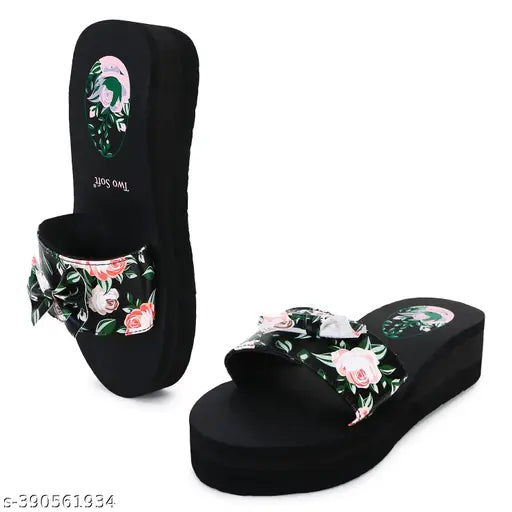 Two Soft Women's Slippers \/Daily use stylish slippers\/flipflop\/Heels Slipper for Women & Girls \/Doctor Ortho Slipper
