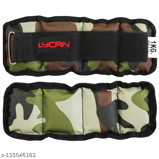 Lycan 1kg x 2pc Ankle & wrist weight for Strength Training , running & exercise Multicolor Ankle & Wrist Weight (2 kg)