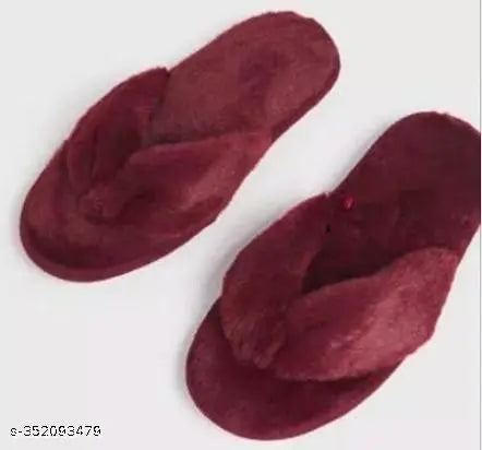 Summer and Winter Woolen Fur Slipper for Women for indoor and outdoor use