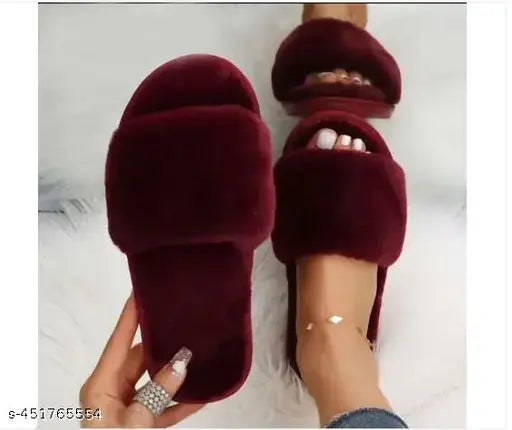 velvet fall and winter indoor pure color cotton slippers non slip soft bottom fur slippers female women unisex